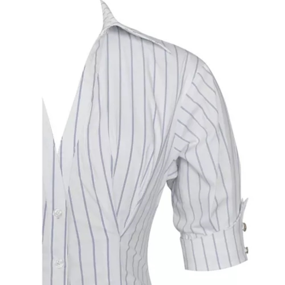 Miss Circle Cotton Poplin Pleated Midi Preppy Shirt Dress SOLD OUT ONLINE - Picture 5 of 15
